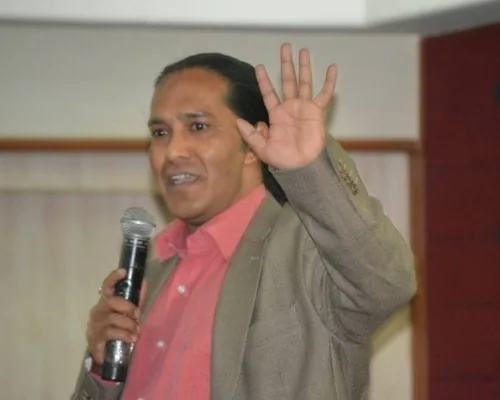 Vishwas during a keynote delivery session.